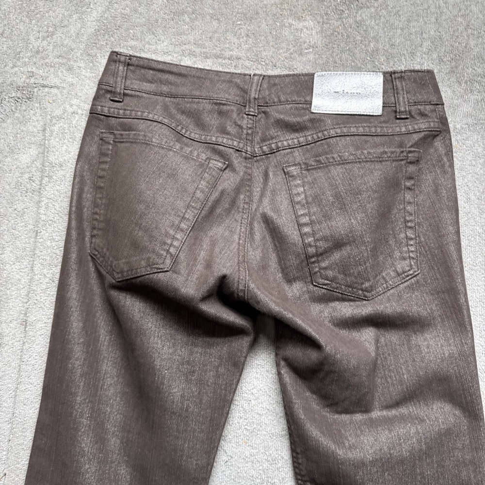 Kiton Womens Chocolate Brown Stretch Jeans Made in Italy IT 40 / US 4-6 Designer - Picture 8 of 11